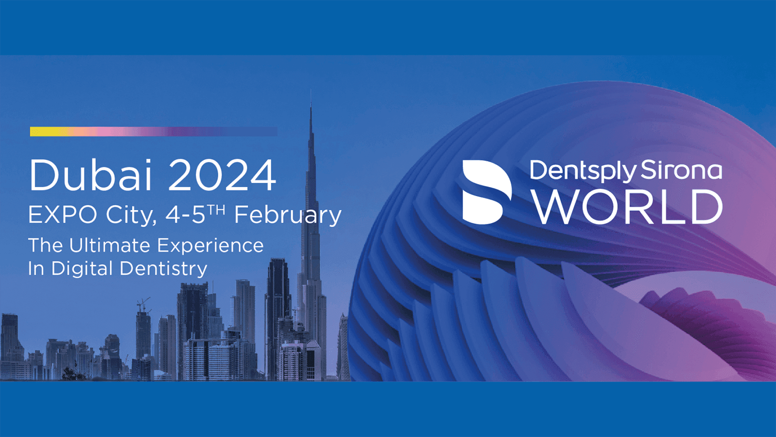 Dentsply Sirona World 2024 Dubai logo for the EBS trade fair page