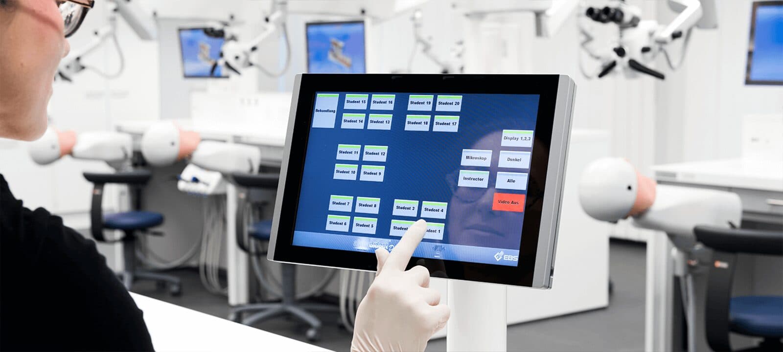 An interface laid out like the seating plan